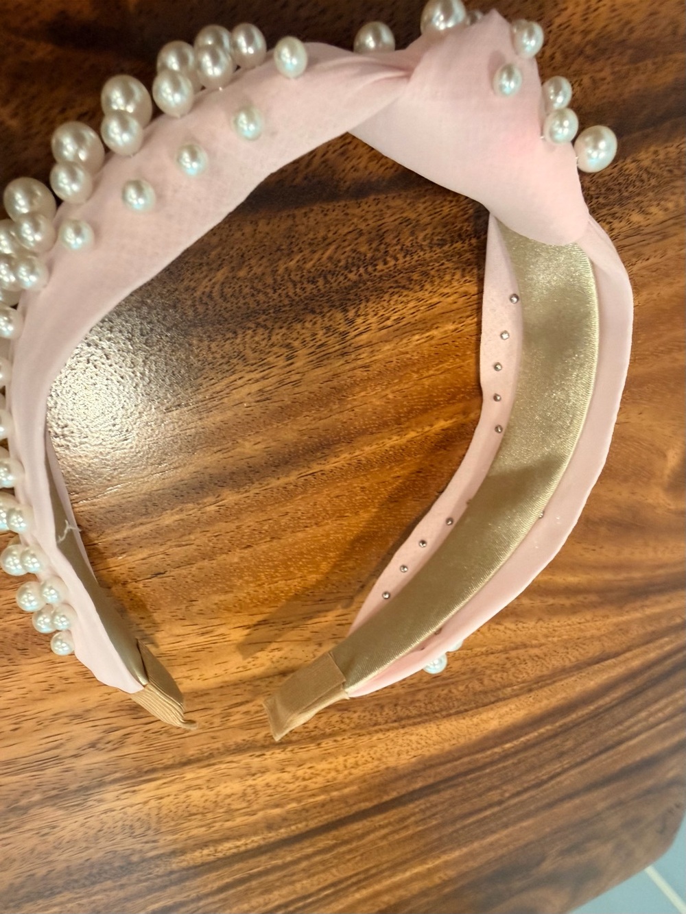 Pearl Embellished Knotted Headband Set Pink & Navy Boutique Hair Accessories - Picture 8 of 10